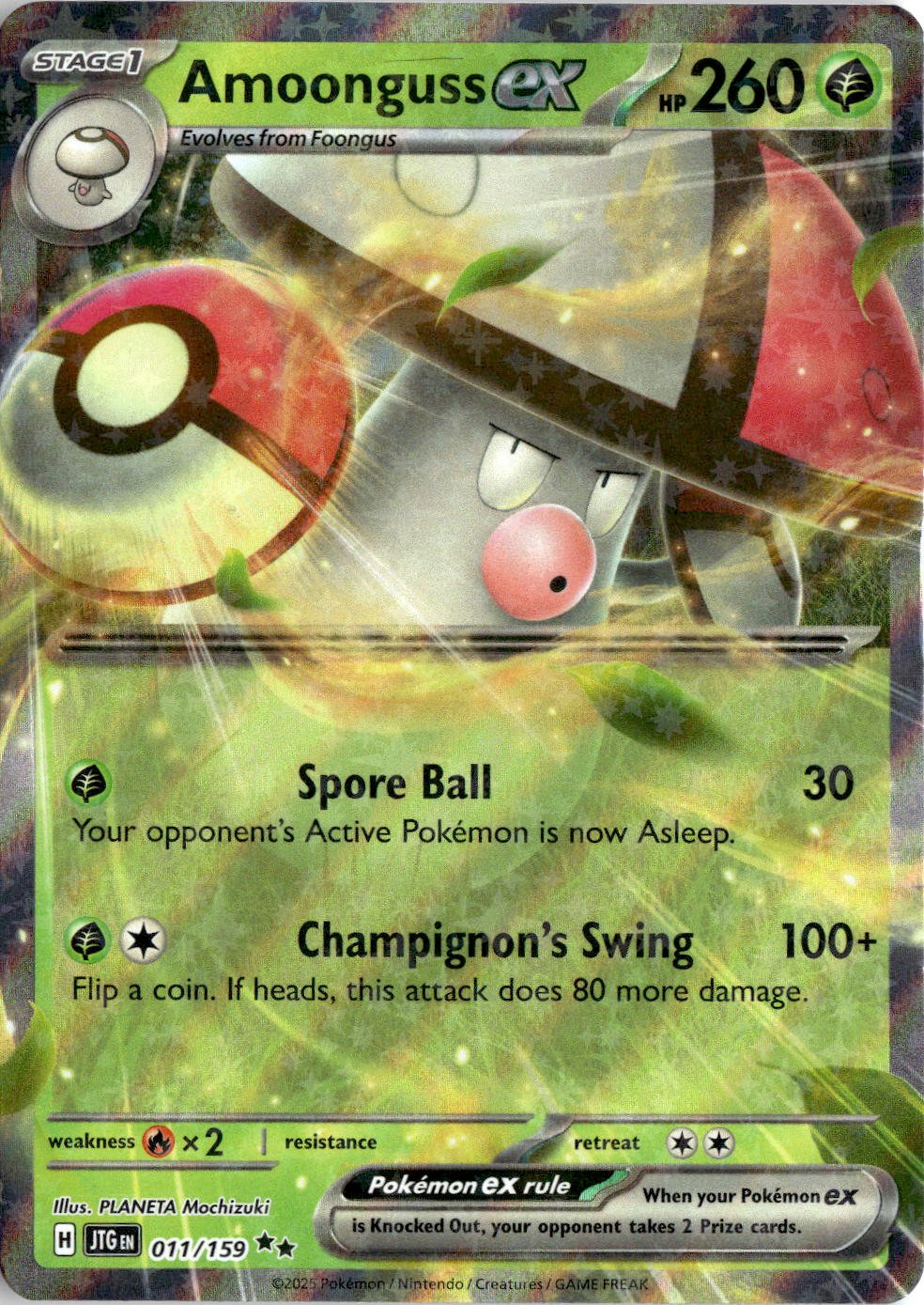 2025 Pokemon Scarlet And Violet Amoonguss EX graded slab