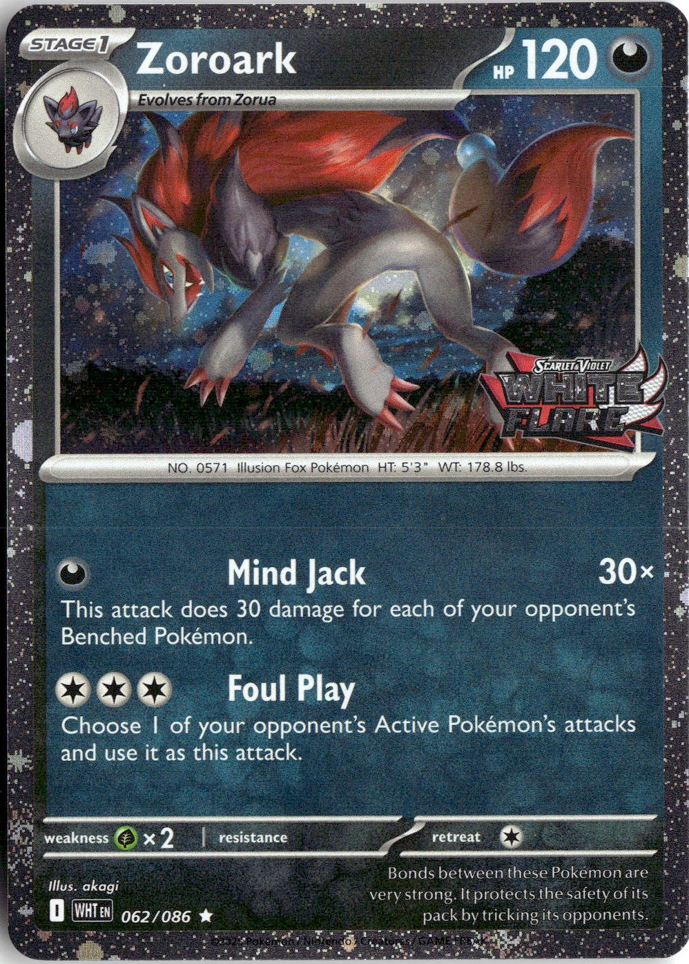 2025 Scarlet & Violet Zoroark graded slab