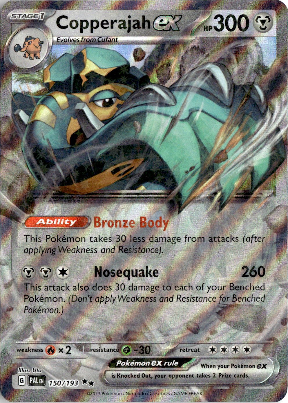 2023 Pokemon Scarlet And Violet Copperajah EX graded slab