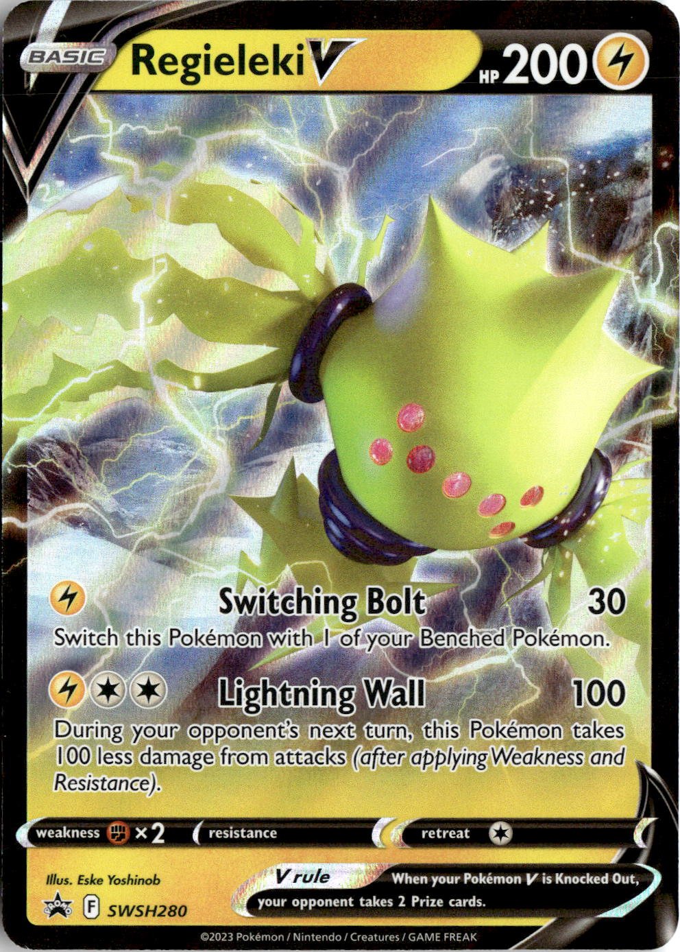 2023 Pokemon Swsh Regieleki V graded slab