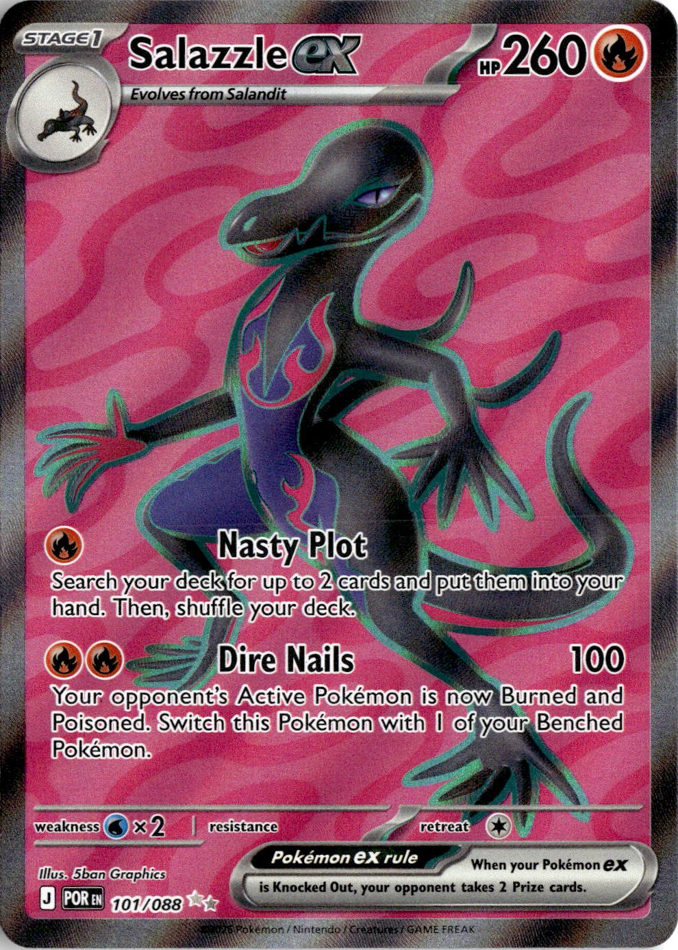 2026 Pokemon Mega Evolution Salazzle EX graded slab