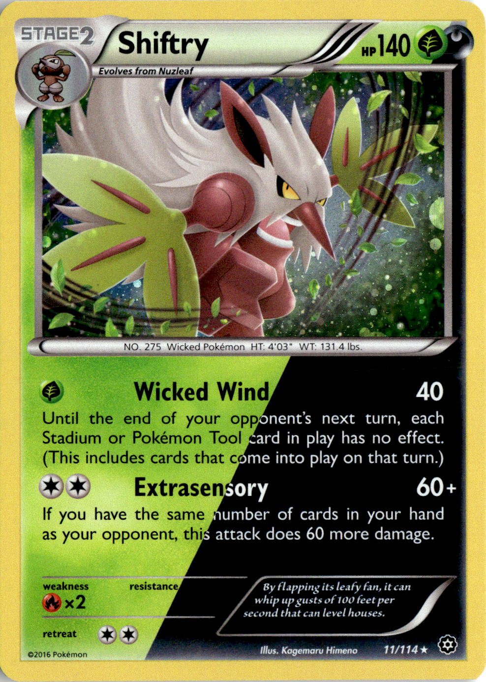 2016 Pokemon Xy Shiftry graded slab