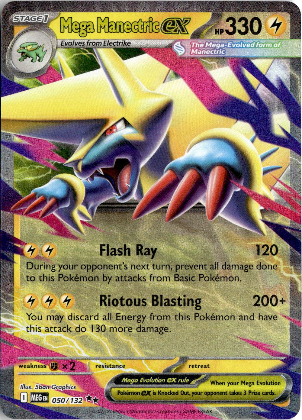 2025 Pokemon Mega Evolution Mega Manectric EX graded slab
