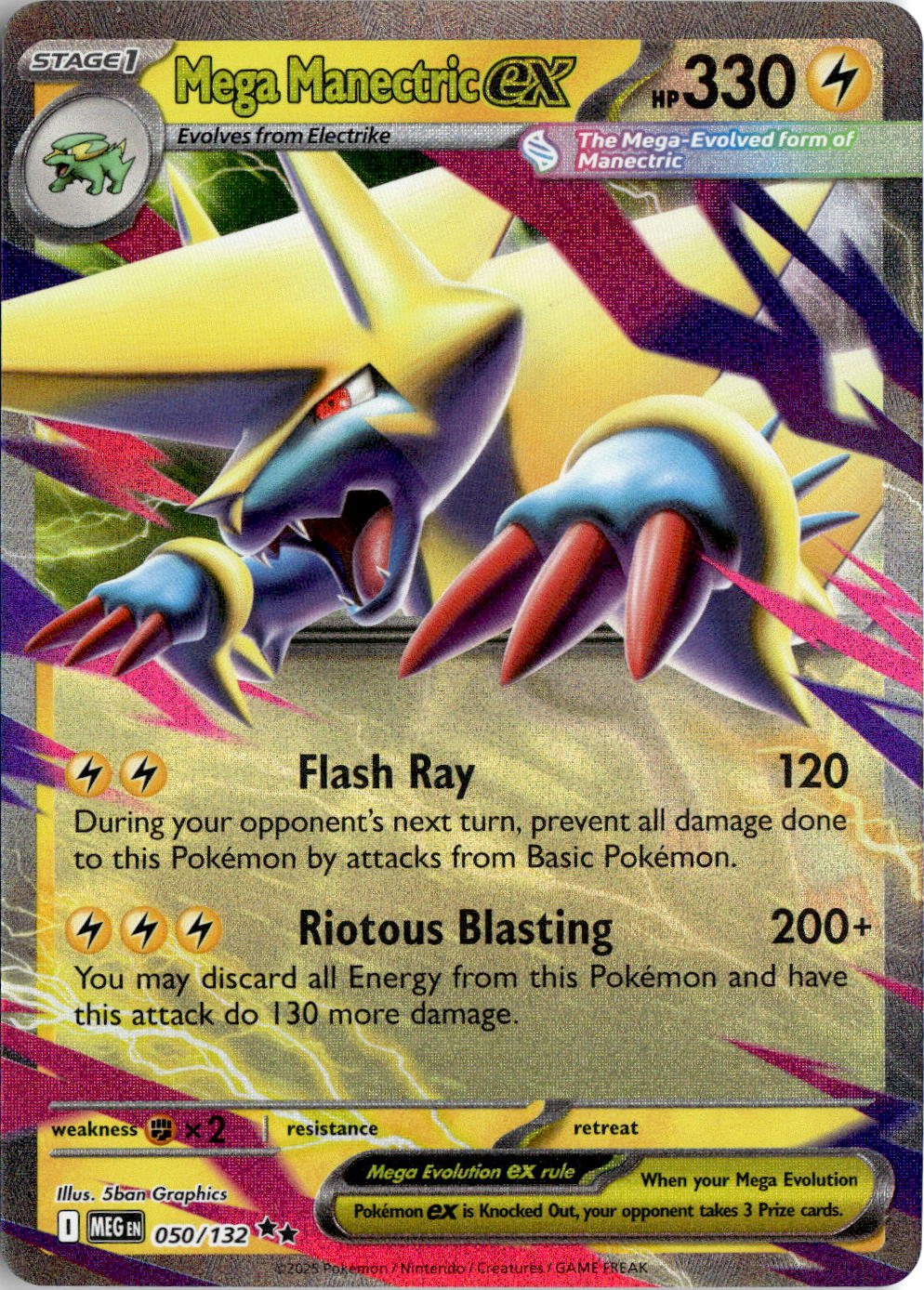 2025 Pokemon Mega Evolution Mega Manectric EX graded slab