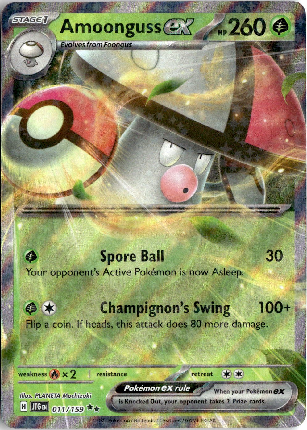 2025 Pokemon Scarlet And Violet Amoonguss EX graded slab