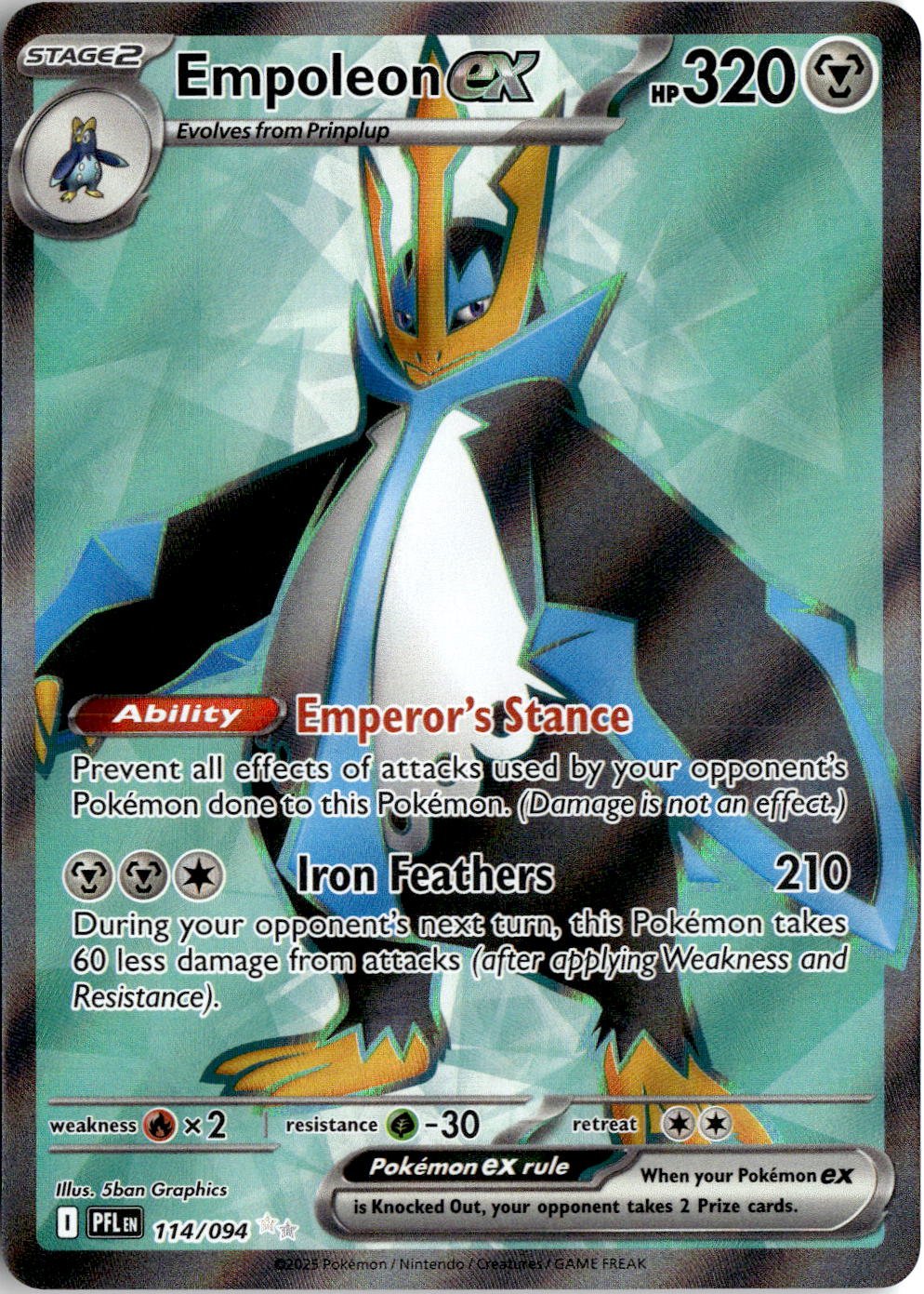 Empoleon EX graded slab