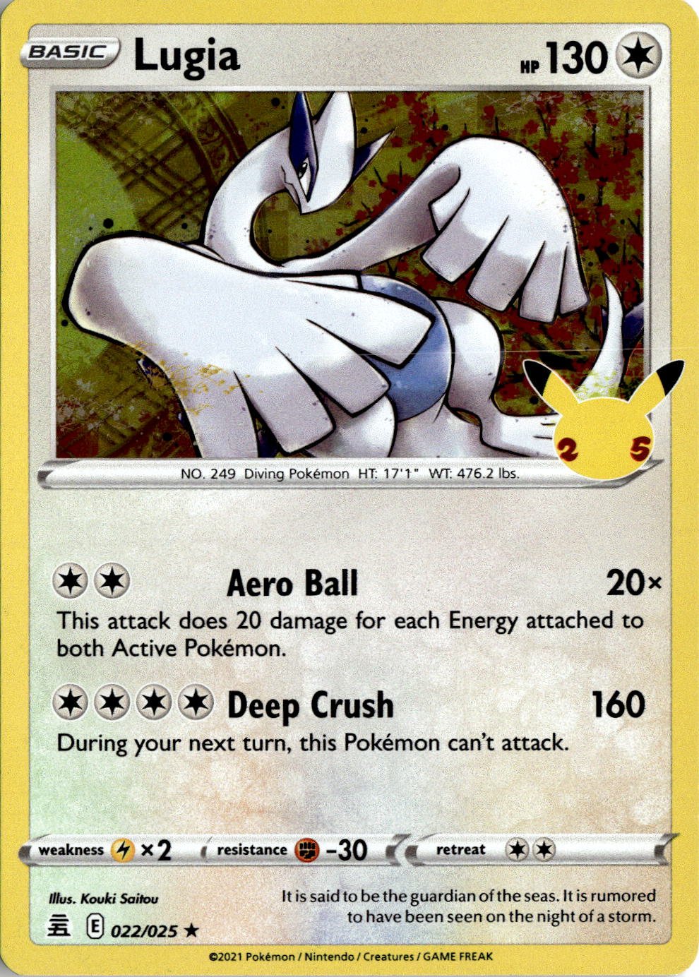 2021 Pokemon Sword And Shield Lugia graded slab