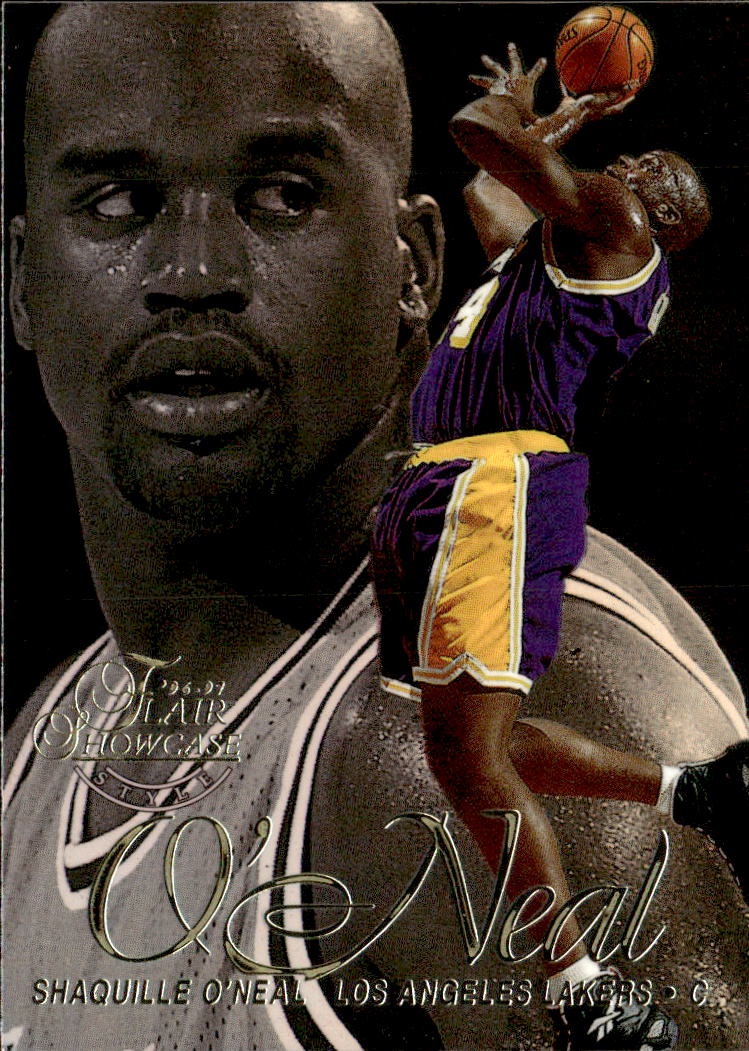 1996 Flair Showcase Shaquille O'Neal graded slab