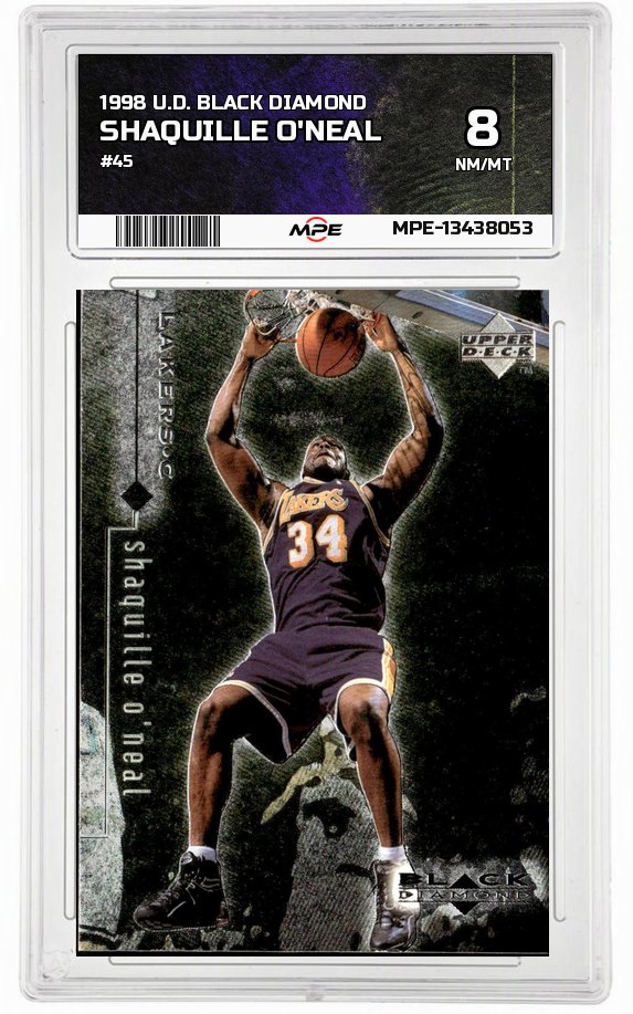 1998 U.D. BLACK DIAMOND #45 SHAQUILLE O'NEAL MPE 8 NM/MT — graded card up for auction