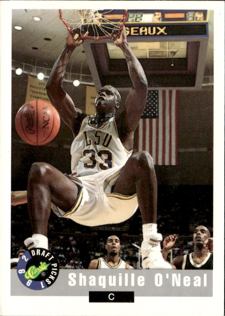 1992 Classic Shaquille O'Neal graded slab