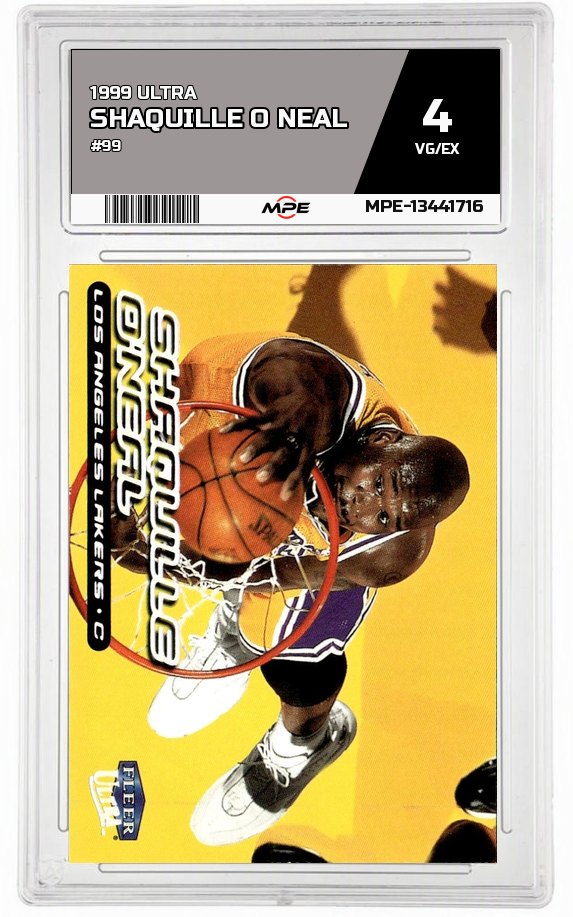 1999 ULTRA #99 SHAQUILLE O NEAL MPE 4 VG/EX — graded card auctioned from the MPE vault