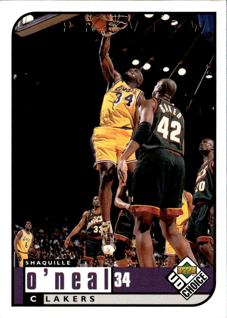 1998 U.D. Choice Shaquille O'Neal graded slab