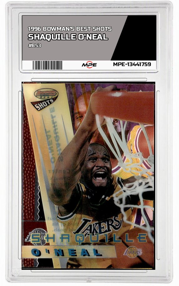 1996 BOWMAN'S BEST SHOTS #BS3 SHAQUILLE O'NEAL — graded card auctioned from the MPE vault