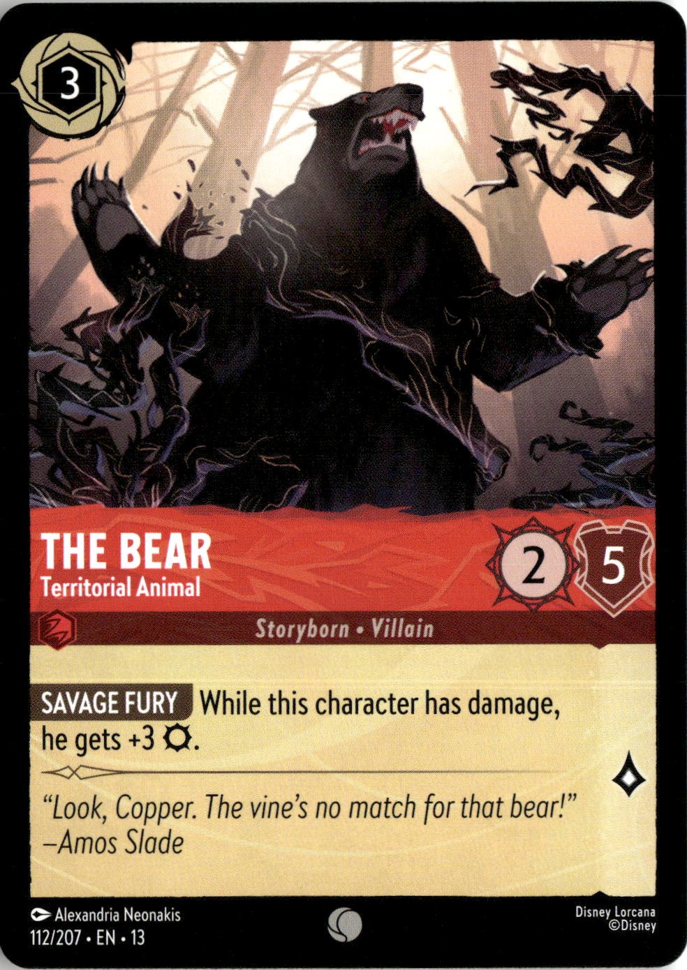 2026 Disney Lorcana En 13 The Bear graded slab