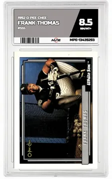 1992 O PEE CHEE #555 FRANK THOMAS MPE 8.5 NM/MT+ — graded card up for auction