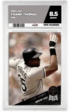 1993 LEAF #195 FRANK THOMAS MPE 8.5 NM/MT+ — graded card up for auction