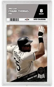1993 LEAF #195 FRANK THOMAS MPE 8 NM/MT — graded card up for auction