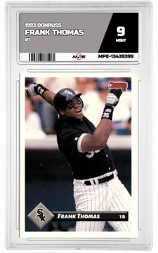 1993 DONRUSS #7 FRANK THOMAS MPE 9 MINT — graded card up for auction