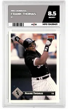 1993 DONRUSS #7 FRANK THOMAS MPE 8.5 NM/MT+ — graded card up for auction