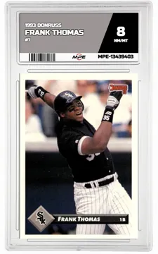 1993 DONRUSS #7 FRANK THOMAS MPE 8 NM/MT — graded card up for auction