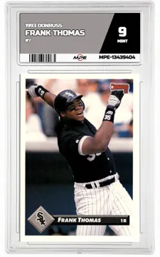1993 DONRUSS #7 FRANK THOMAS MPE 9 MINT — graded card up for auction