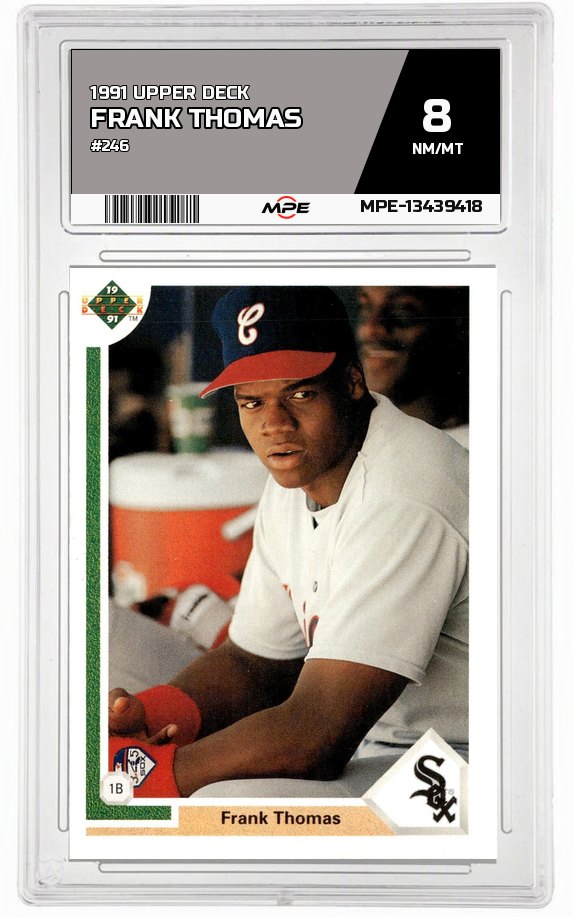 1991 UPPER DECK #246 FRANK THOMAS MPE 8 NM/MT — graded card auctioned from the MPE vault