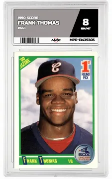1990 SCORE #663 FRANK THOMAS MPE 8 NM/MT — graded card up for auction