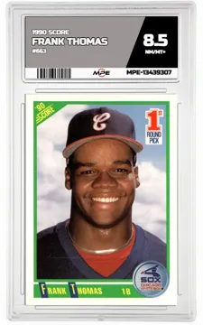 1990 SCORE #663 FRANK THOMAS MPE 8.5 NM/MT+ — graded card up for auction