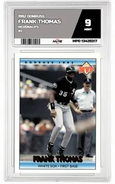 1992 DONRUSS MCDONALD'S #2 FRANK THOMAS MPE 9 MINT — graded card up for auction