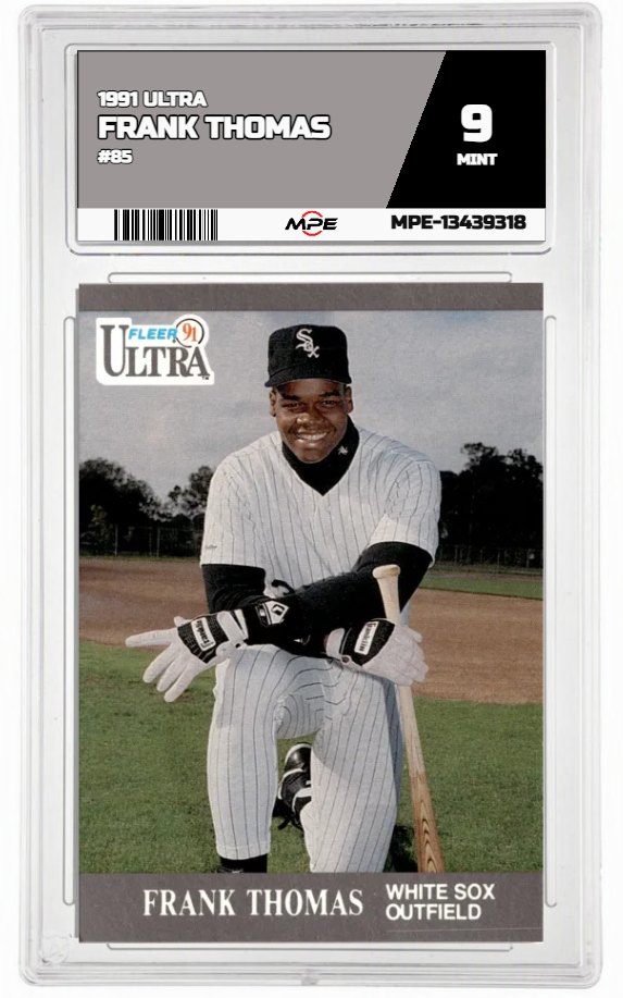1991 ULTRA #85 FRANK THOMAS MPE 9 MINT — graded card auctioned from the MPE vault