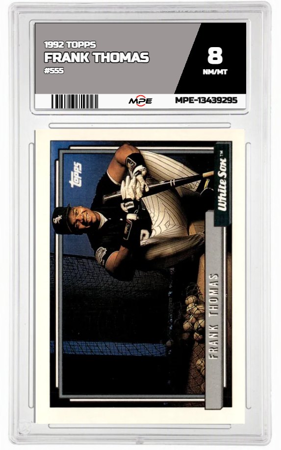 1992 TOPPS #555 FRANK THOMAS MPE 8 NM/MT — graded card auctioned from the MPE vault
