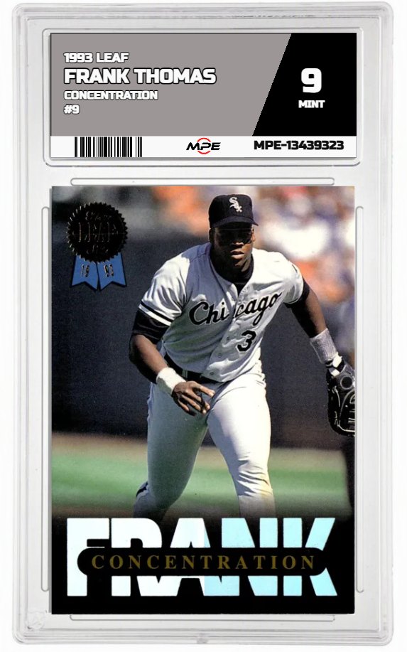 1993 LEAF CONCENTRATION #9 FRANK THOMAS MPE 9 MINT — graded card auctioned from the MPE vault