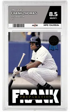 1993 LEAF PREPARATION #10 FRANK THOMAS MPE 8.5 NM/MT+ — graded card up for auction