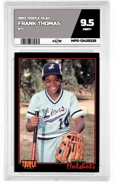 1993 TRIPLE PLAY #77 FRANK THOMAS MPE 9.5 MINT+ — graded card up for auction