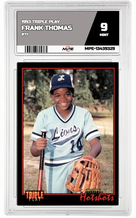1993 TRIPLE PLAY #77 FRANK THOMAS MPE 9 MINT — graded card auctioned from the MPE vault