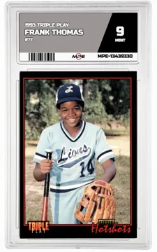 1993 TRIPLE PLAY #77 FRANK THOMAS MPE 9 MINT — graded card up for auction