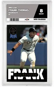 1993 LEAF AGGRESSIVE #1 FRANK THOMAS MPE 8 NM/MT — graded card up for auction