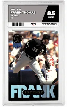 1993 LEAF INTENSE #3 FRANK THOMAS MPE 8.5 NM/MT+ — graded card up for auction