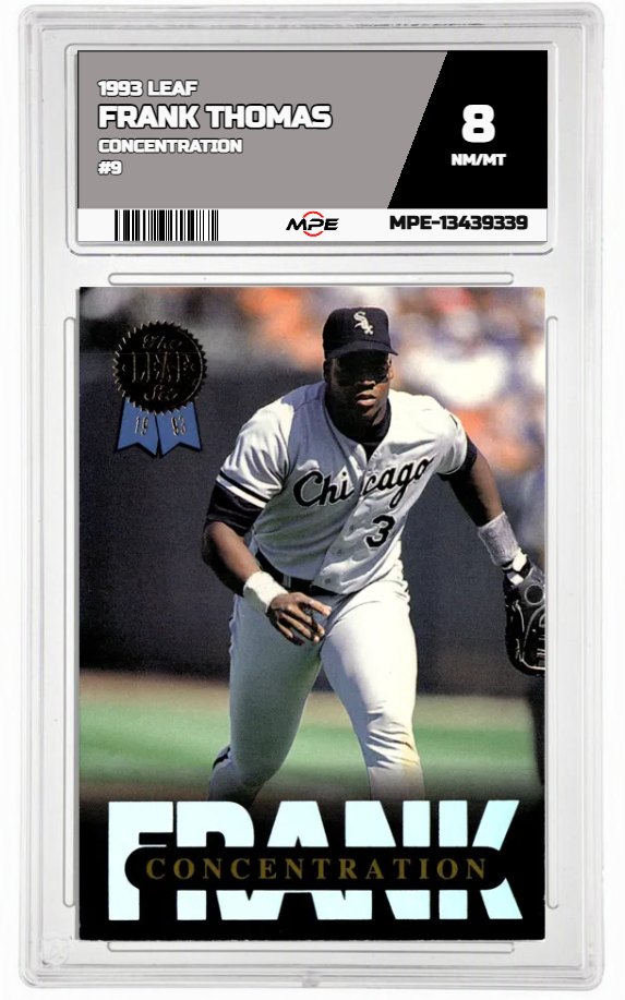 1993 LEAF CONCENTRATION #9 FRANK THOMAS MPE 8 NM/MT — graded card auctioned from the MPE vault