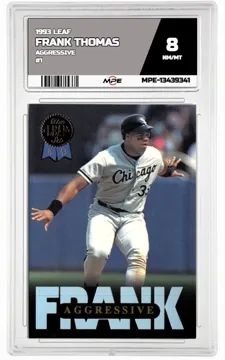 1993 LEAF AGGRESSIVE #1 FRANK THOMAS MPE 8 NM/MT — graded card up for auction