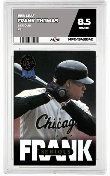 1993 LEAF SERIOUS #2 FRANK THOMAS MPE 8.5 NM/MT+ — graded card up for auction