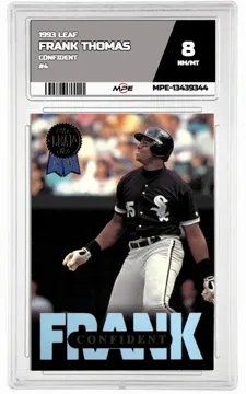1993 LEAF CONFIDENT #4 FRANK THOMAS MPE 8 NM/MT — graded card up for auction