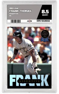 1993 LEAF ASSERTIVE #5 FRANK THOMAS MPE 8.5 NM/MT+ — graded card up for auction