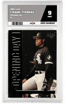 1995 LEAF OPENING DAY #1 FRANK THOMAS MPE 9 MINT — graded card up for auction
