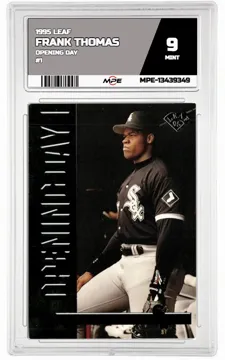 1995 LEAF OPENING DAY #1 FRANK THOMAS MPE 9 MINT — graded card up for auction