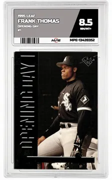 1995 LEAF OPENING DAY #1 FRANK THOMAS MPE 8.5 NM/MT+ — graded card up for auction