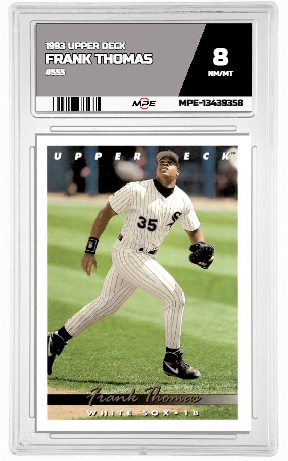 1993 UPPER DECK #555 FRANK THOMAS MPE 8 NM/MT — graded card auctioned from the MPE vault