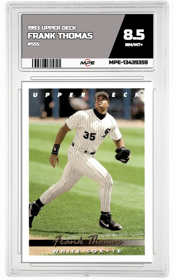 1993 UPPER DECK #555 FRANK THOMAS MPE 8.5 NM/MT+ — graded card auctioned from the MPE vault