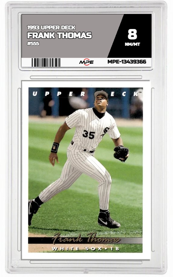1993 UPPER DECK #555 FRANK THOMAS MPE 8 NM/MT — graded card auctioned from the MPE vault