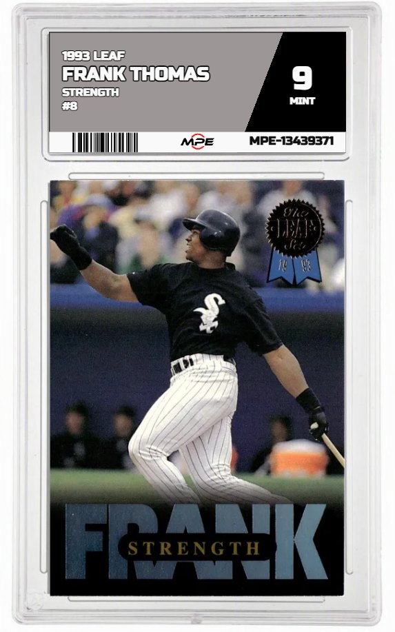 1993 LEAF STRENGTH #8 FRANK THOMAS MPE 9 MINT — graded card auctioned from the MPE vault